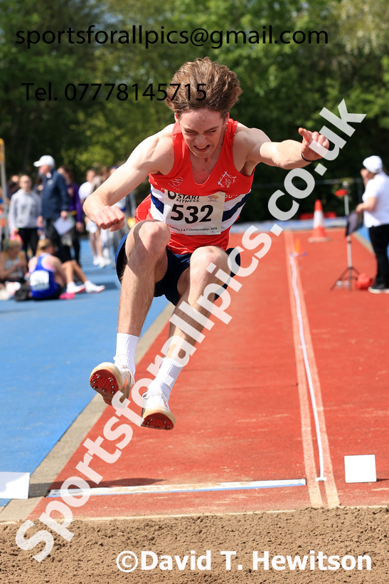 Long Jump, 2026 North Eastern Track and Field Champs, Shildon, County Durham. Photo: David T. Hewitson/Sports for All Pics